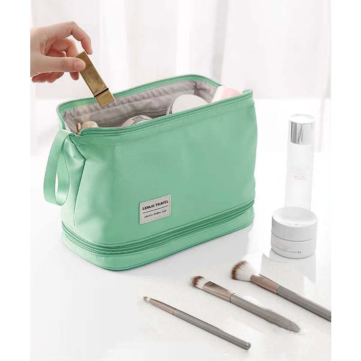 自立 化粧ポーチ 二段コスメポーチ 韓国 | SUNSHINE CLOSET | 詳細画像1 