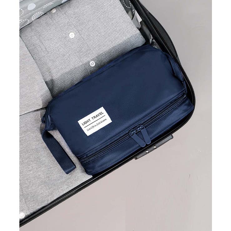 自立 化粧ポーチ 二段コスメポーチ 韓国 | SUNSHINE CLOSET | 詳細画像11 