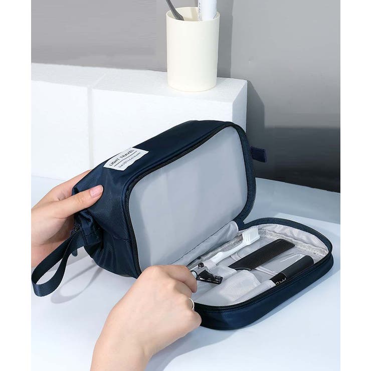 自立 化粧ポーチ 二段コスメポーチ 韓国 | SUNSHINE CLOSET | 詳細画像12 