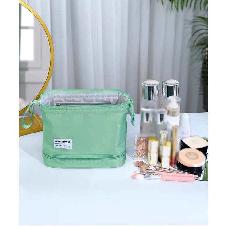 自立 化粧ポーチ 二段コスメポーチ 韓国 | SUNSHINE CLOSET | 詳細画像3 