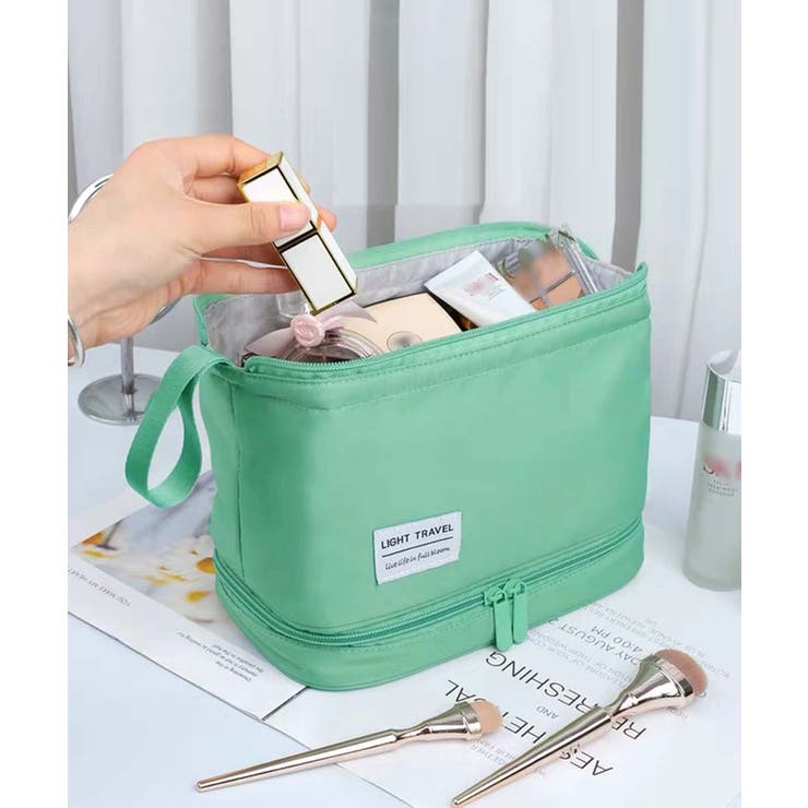 自立 化粧ポーチ 二段コスメポーチ 韓国 | SUNSHINE CLOSET | 詳細画像4 