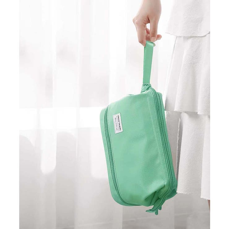 自立 化粧ポーチ 二段コスメポーチ 韓国 | SUNSHINE CLOSET | 詳細画像5 