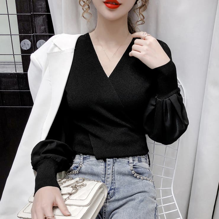 バルーン袖 リブニットトップス 風 | SUNSHINE CLOSET | 詳細画像6 