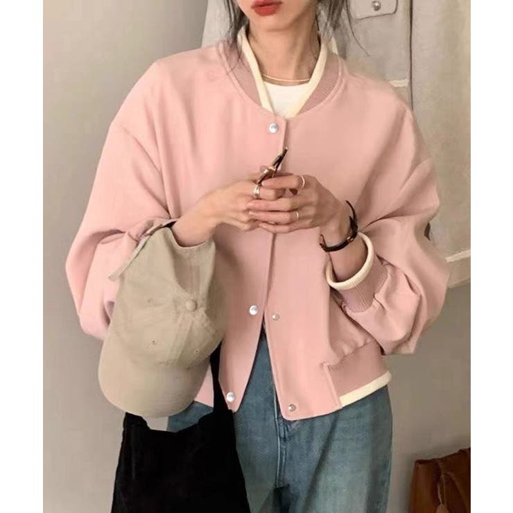 ライトクロップドブルゾンレディース韓国風 | SUNSHINE CLOSET | 詳細画像4 