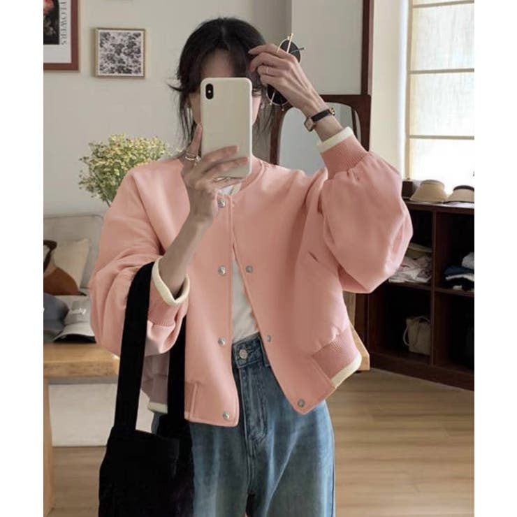 ライトクロップドブルゾンレディース韓国風 | SUNSHINE CLOSET | 詳細画像5 