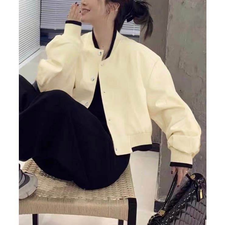 ライトクロップドブルゾンレディース韓国風 | SUNSHINE CLOSET | 詳細画像7 