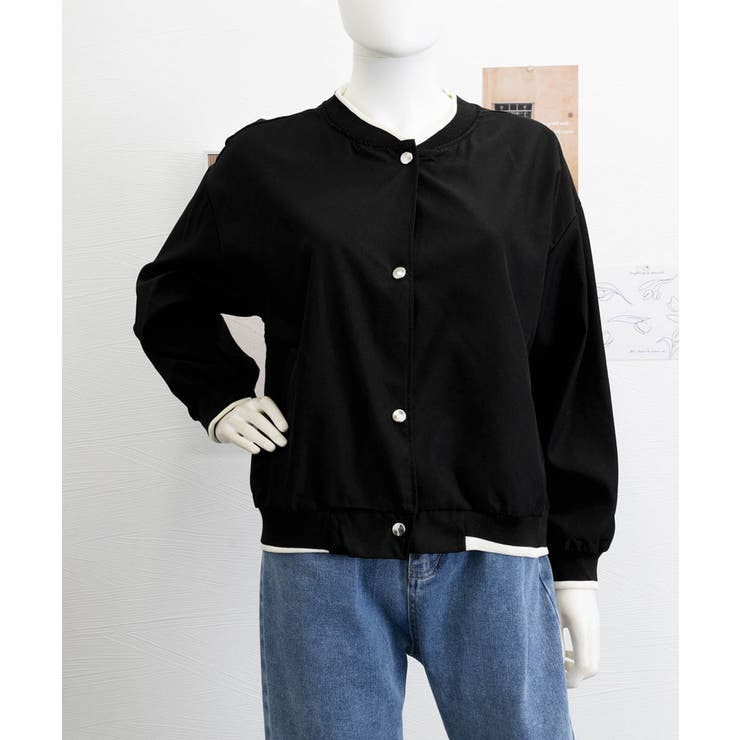 ライトクロップドブルゾンレディース韓国風 | SUNSHINE CLOSET | 詳細画像8 
