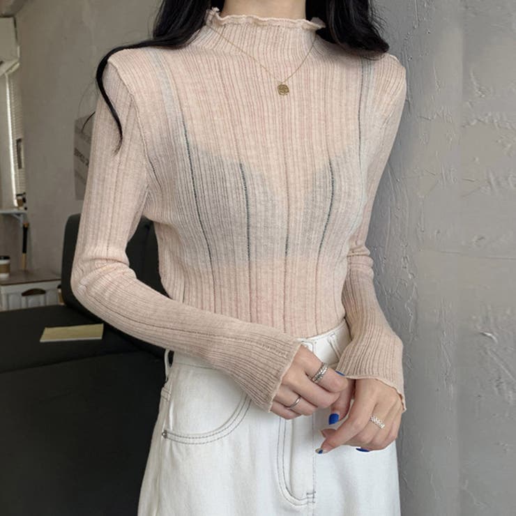 ハイネック リブニットトップス 長袖 | SUNSHINE CLOSET | 詳細画像1 