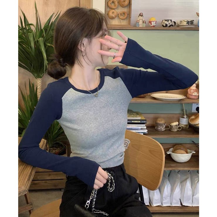 バイカラー Tシャツ 長袖 カットソー | SUNSHINE CLOSET | 詳細画像2 