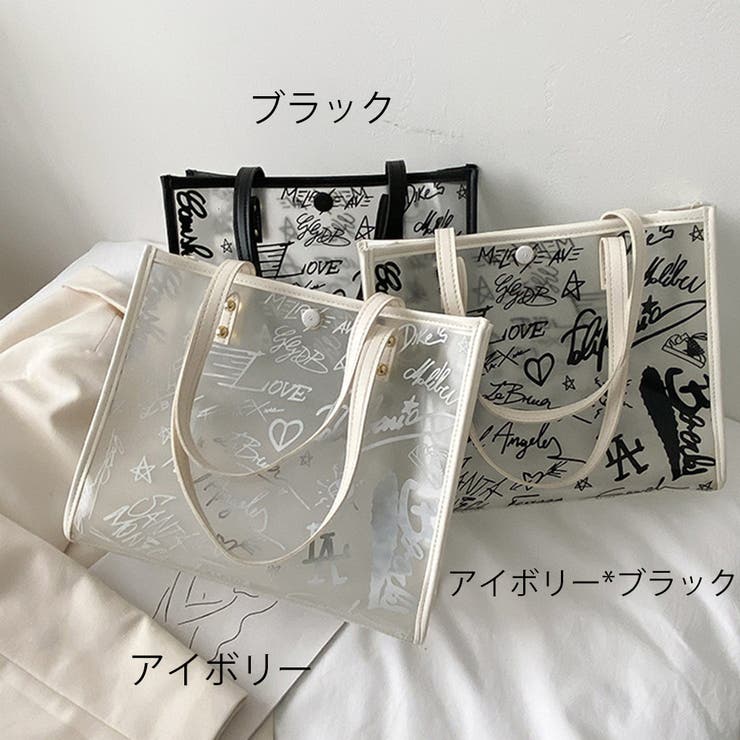 トートバッグ 落書きパターンバッグ 春[品番：AGCW0002240