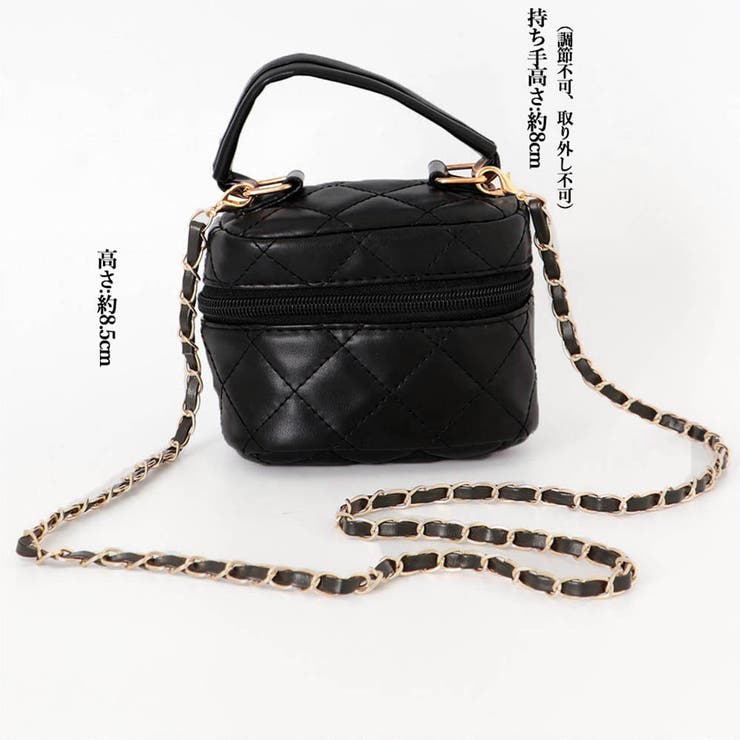 ブラック キルティング ショルダーバッグ キルティングミニショルダーバッグ | Bagoodtimeshop