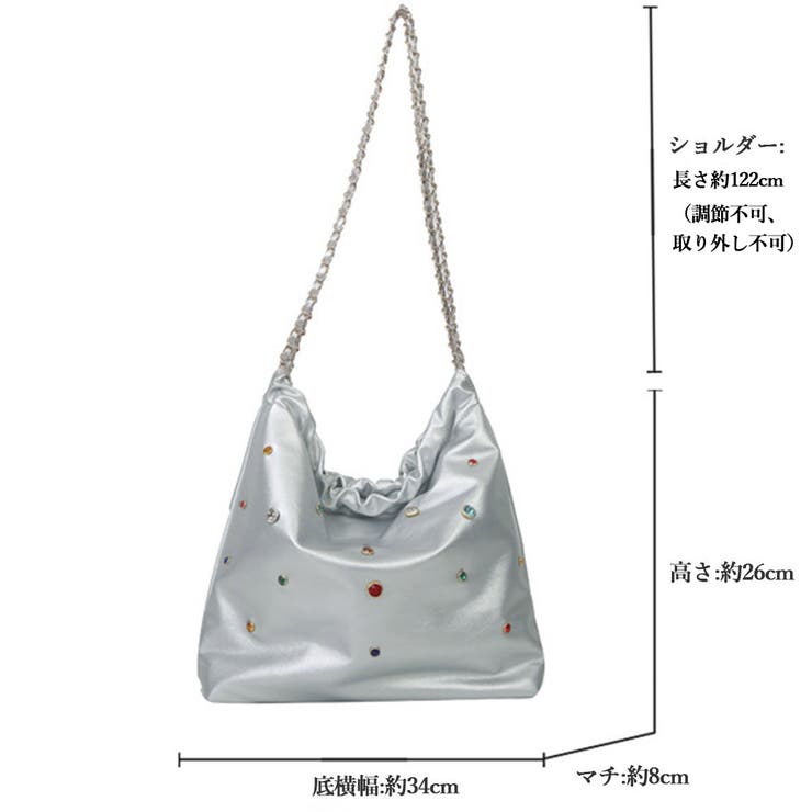 チェーンショルダーバッグ ビジュー巾着鞄 | SUNSHINE CLOSET | 詳細画像3 