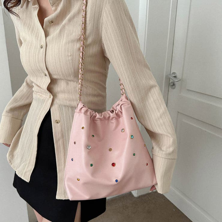 チェーンショルダーバッグ ビジュー巾着鞄 | SUNSHINE CLOSET | 詳細画像5 