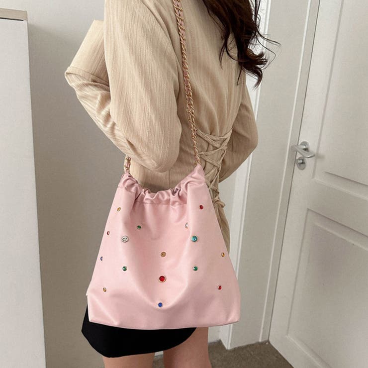 チェーンショルダーバッグ ビジュー巾着鞄 | SUNSHINE CLOSET | 詳細画像6 