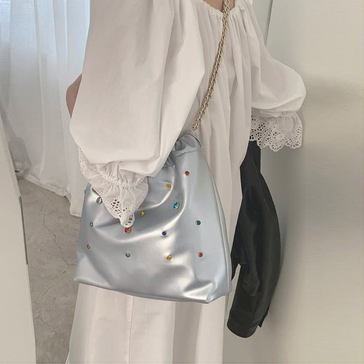 チェーンショルダーバッグ ビジュー巾着鞄 | SUNSHINE CLOSET | 詳細画像8 