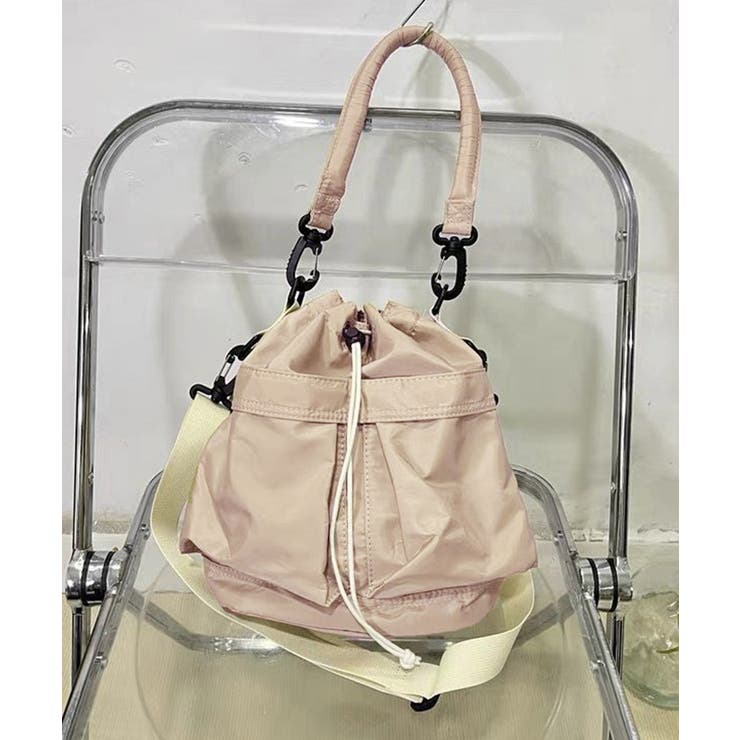 ショルダーバッグ 巾着デザイン バケツ型[品番：AGCW0005018