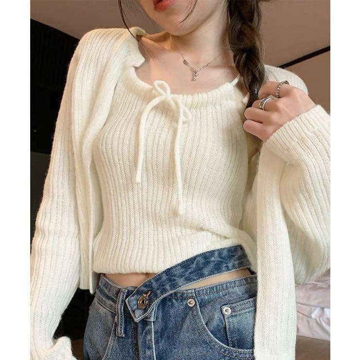 ニットカーディガンキャミソール2点セット | SUNSHINE CLOSET | 詳細画像1 