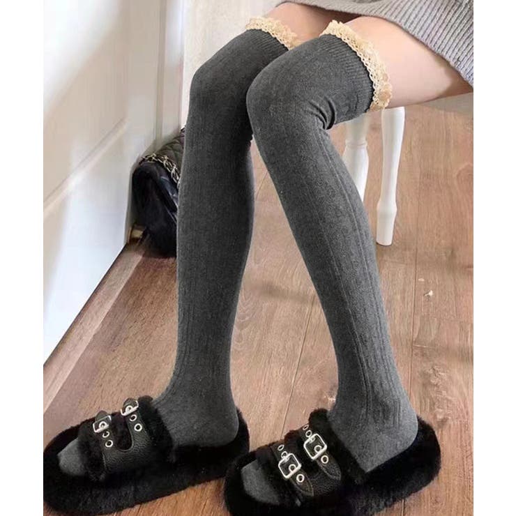 ニーハイソックス レース切り替え 靴下 | SUNSHINE CLOSET | 詳細画像12 