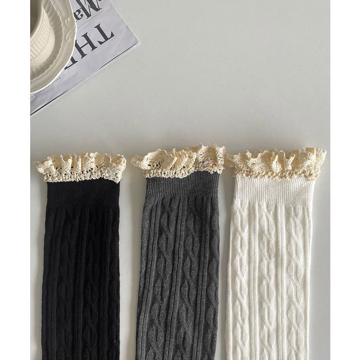 ニーハイソックス レース切り替え 靴下 | SUNSHINE CLOSET | 詳細画像15 