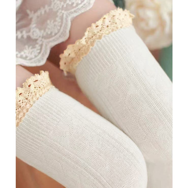 ニーハイソックス レース切り替え 靴下 | SUNSHINE CLOSET | 詳細画像4 