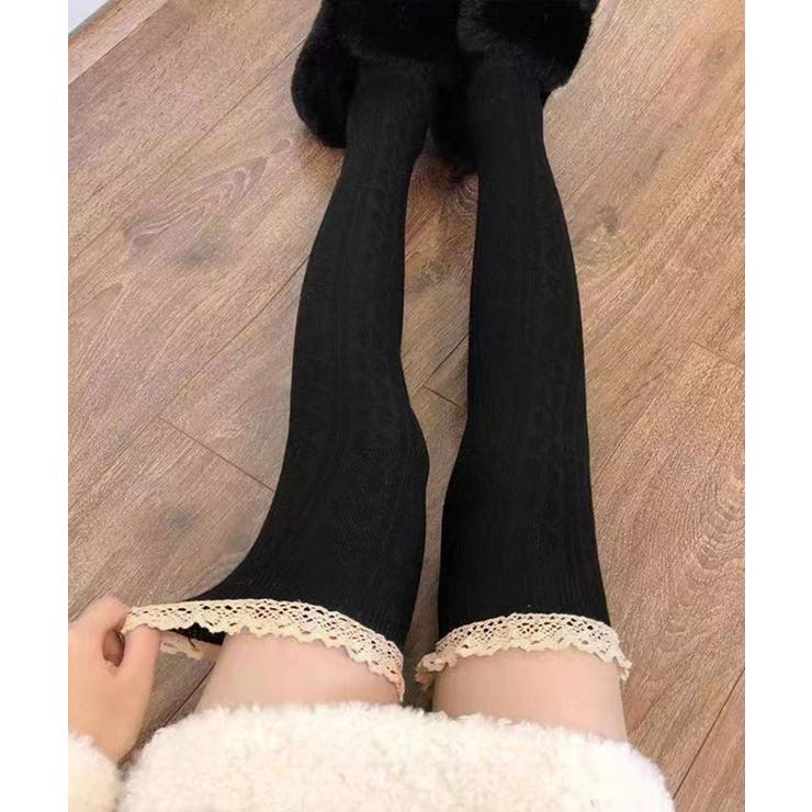 ニーハイソックス レース切り替え 靴下 | SUNSHINE CLOSET | 詳細画像7 