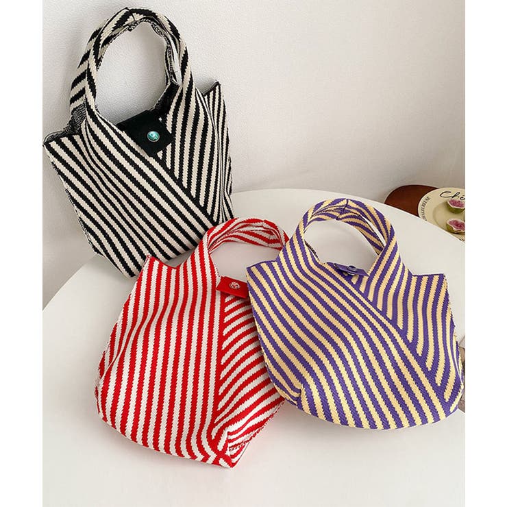 ストライプニットバッグ ミニバッグ | SUNSHINE CLOSET | 詳細画像11 