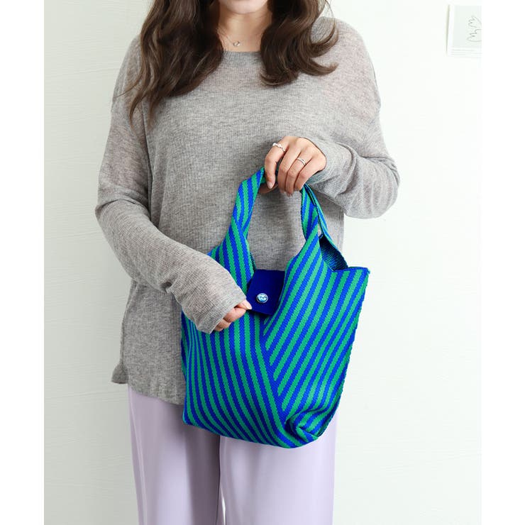 ストライプニットバッグ ミニバッグ | SUNSHINE CLOSET | 詳細画像5 