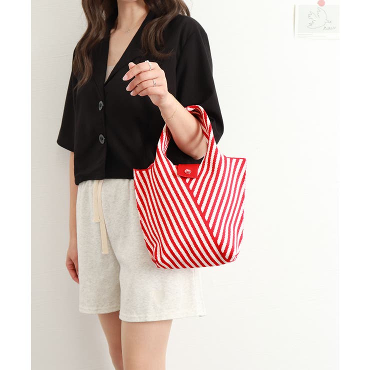 ストライプニットバッグ ミニバッグ | SUNSHINE CLOSET | 詳細画像9 