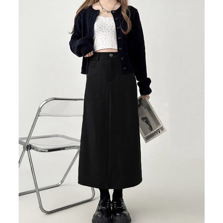 ハイウエストスリットロングスーツスカート | SUNSHINE CLOSET | 詳細画像1 
