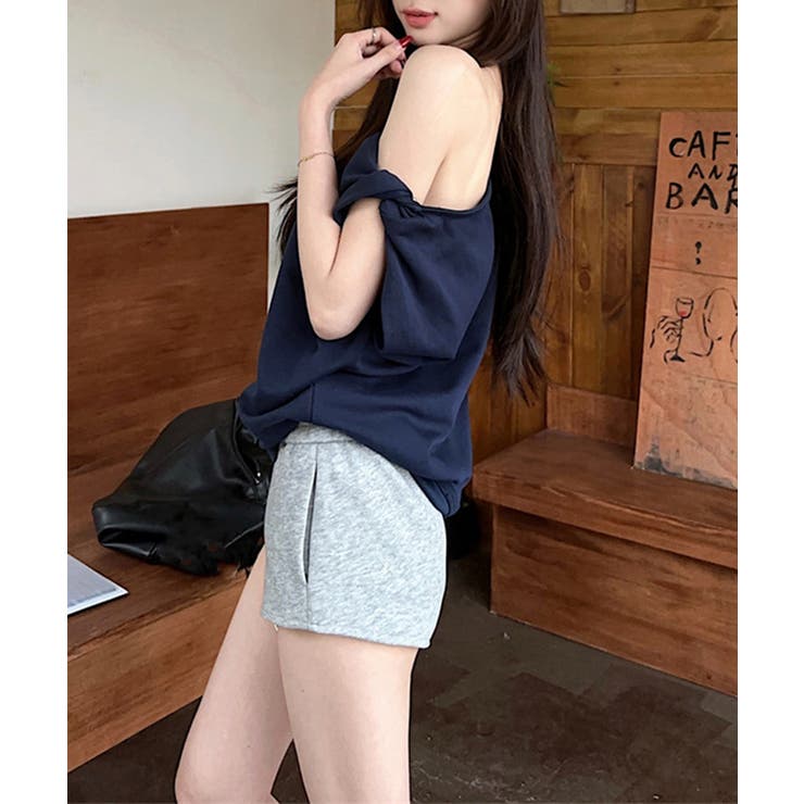 ワンショルトップスレディース 斜め肩デザイントップス サイドギャザーワンショルダ… | SUNSHINE CLOSET | 詳細画像11 