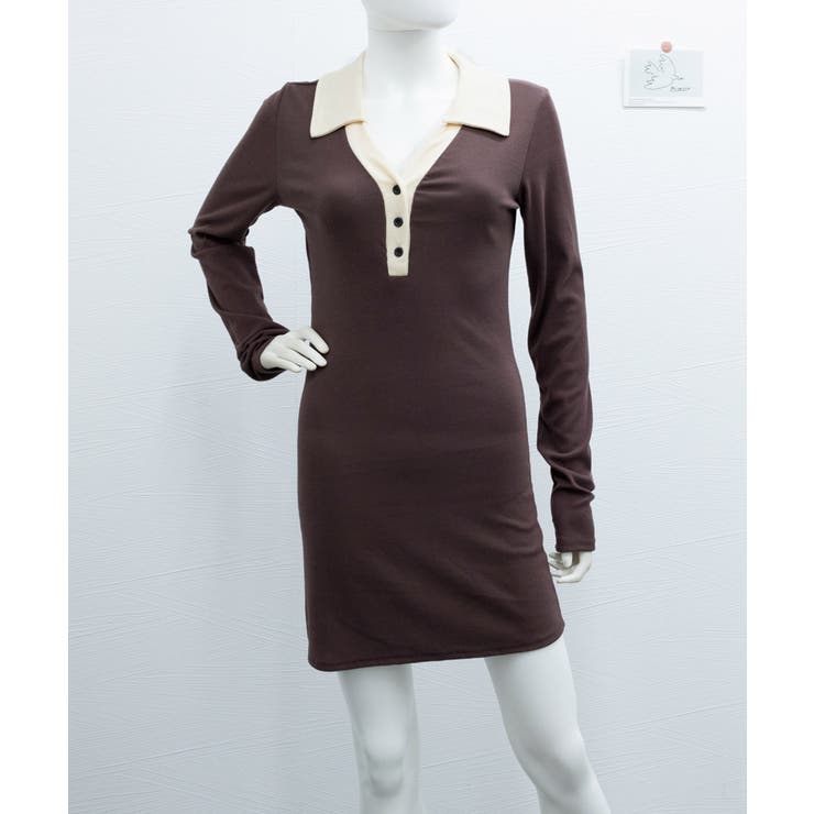 配色リブポロワンピース レディース | SUNSHINE CLOSET | 詳細画像11 