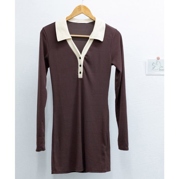 配色リブポロワンピース レディース | SUNSHINE CLOSET | 詳細画像14 