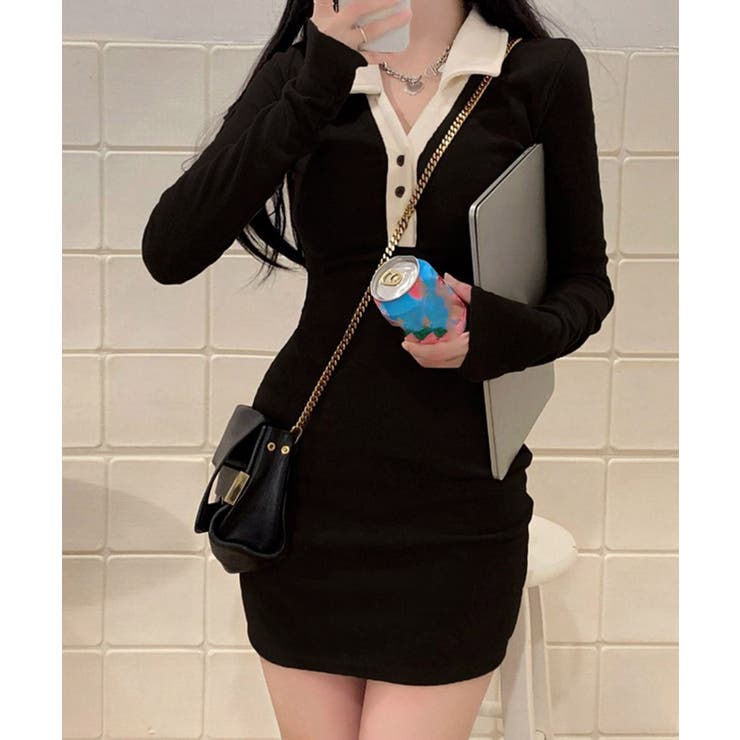 配色リブポロワンピース レディース | SUNSHINE CLOSET | 詳細画像9 