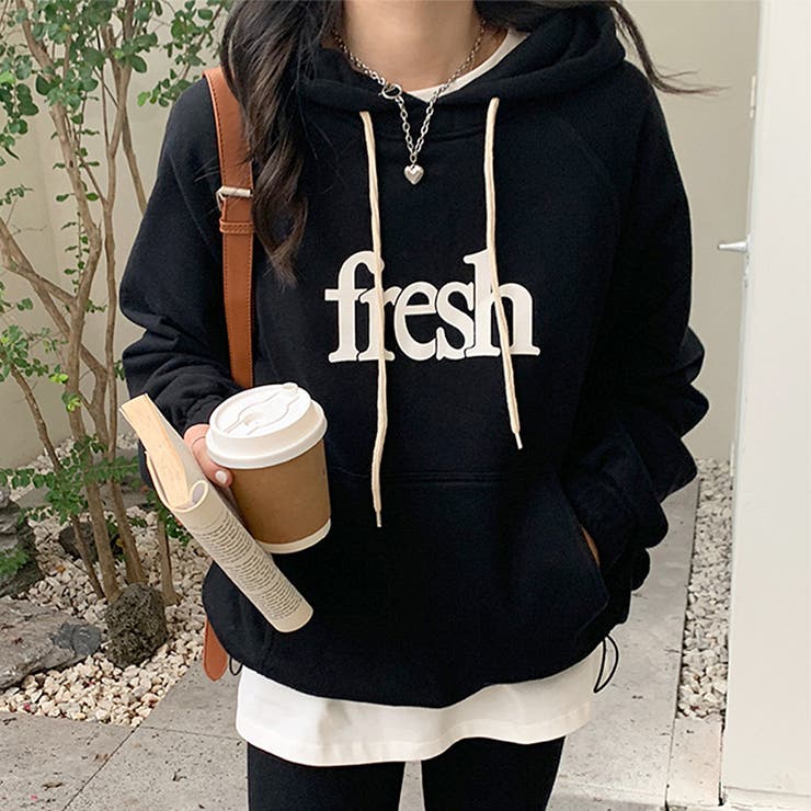 ブラック | ロゴパーカー レディース トップス | SUNSHINE CLOSET