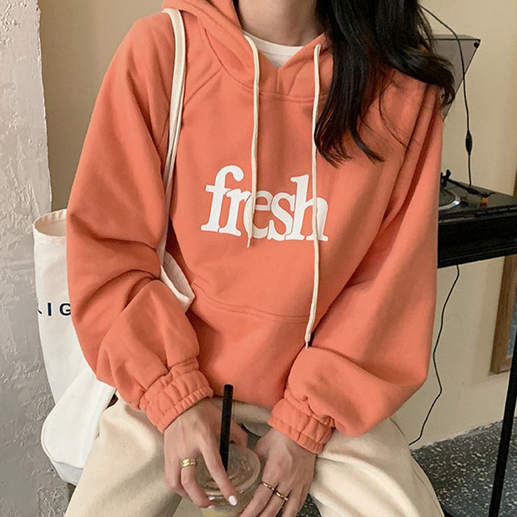 オレンジ | ロゴパーカー レディース トップス | SUNSHINE CLOSET