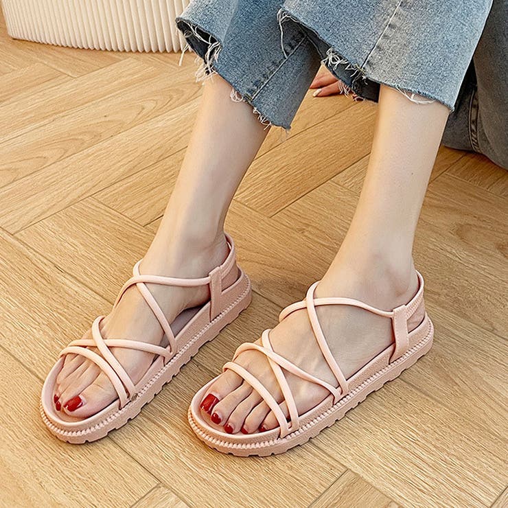 薄ピンク | ストラップサンダル レディース 夏 | SUNSHINE CLOSET