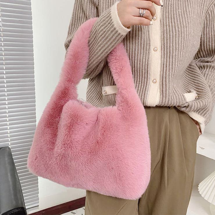 ピンク | ファートートバッグ ハンドバッグ 韓国 | SUNSHINE CLOSET