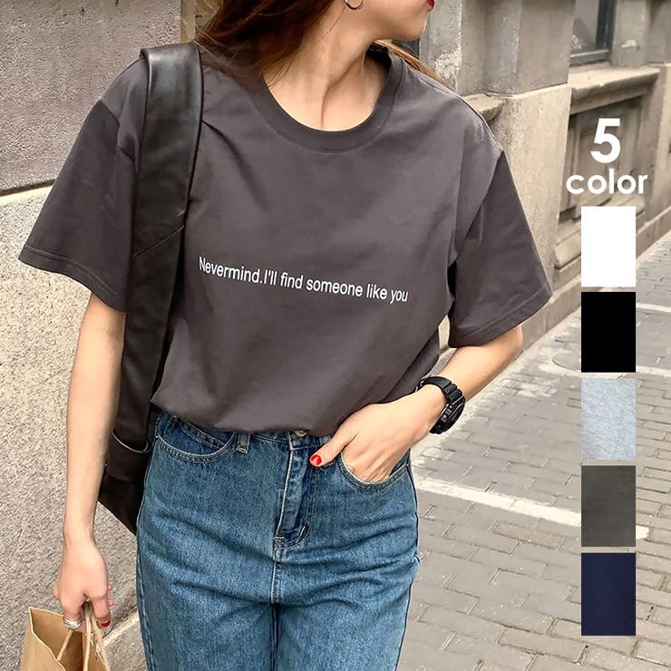 ロゴt Tシャツ レディーストップス 半袖 カットソー 韓国 ファッション 品番 Agcw Angelcloset エンジェルクローゼット のレディースファッション通販 Shoplist ショップリスト