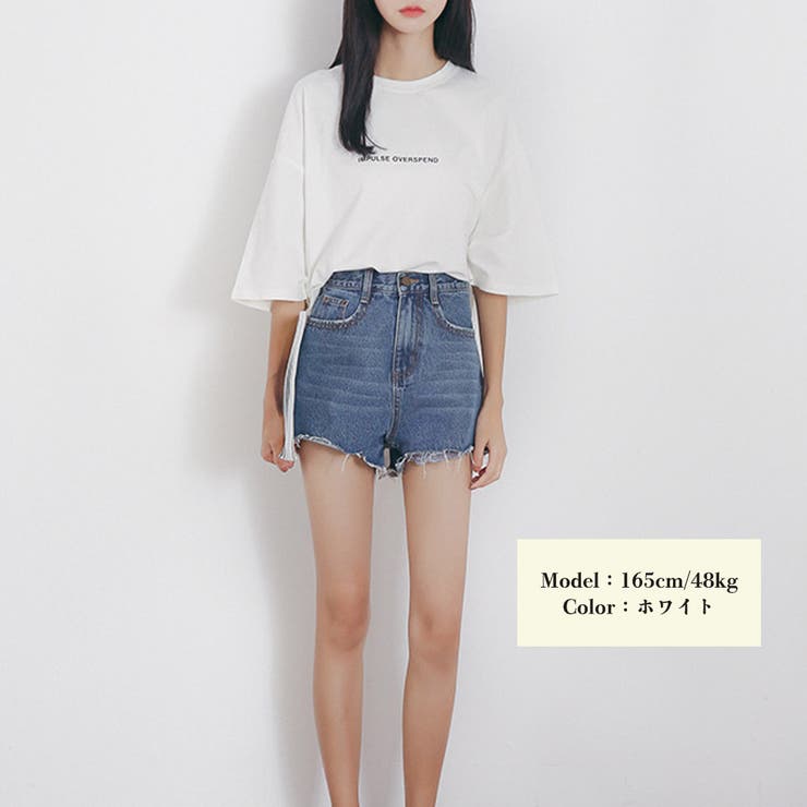 Tシャツ 半袖 レディーストップス 韓国[品番：AGCW0003985