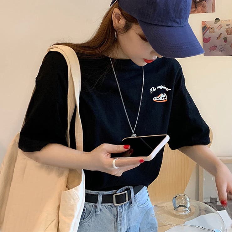 プリントtシャツ バックロゴ 韓国風[品番：AGCW0003052]｜SUNSHINE