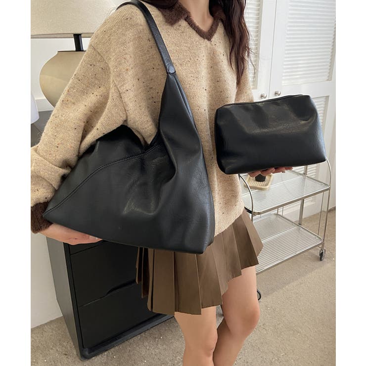 トートバッグ ポーチ付き 無地バッグ[品番：AGCW0006214]｜SUNSHINE