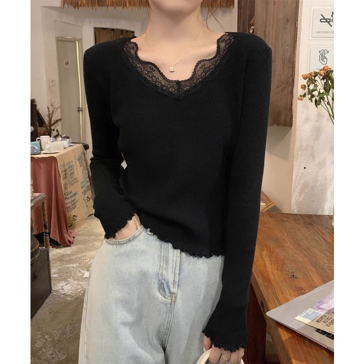 ニットトップス レディース レース付き | SUNSHINE CLOSET | 詳細画像11 