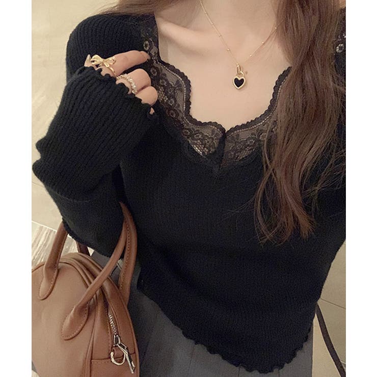 ニットトップス レディース レース付き | SUNSHINE CLOSET | 詳細画像9 