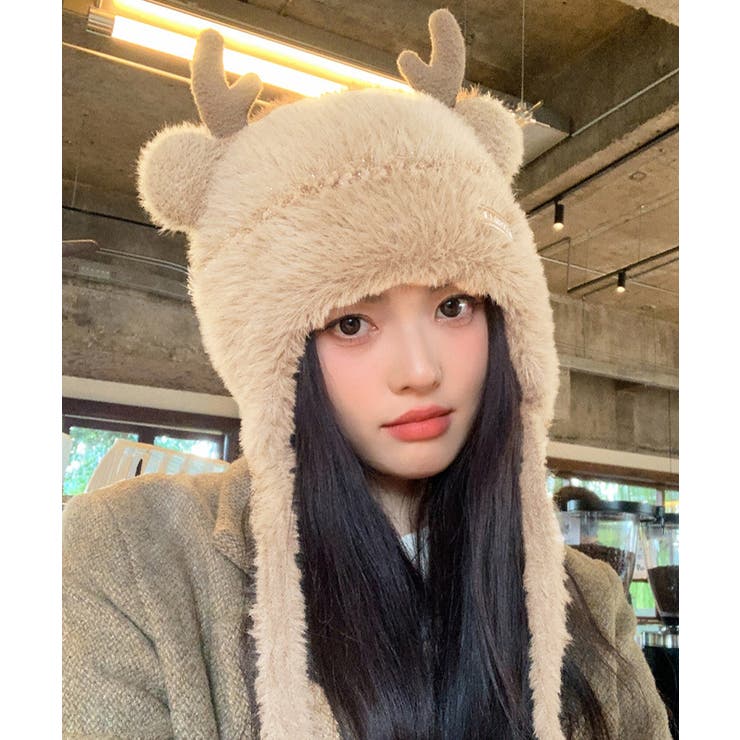 ニット帽 鹿角 くま耳 レディース 秋冬 | SUNSHINE CLOSET | 詳細画像3 