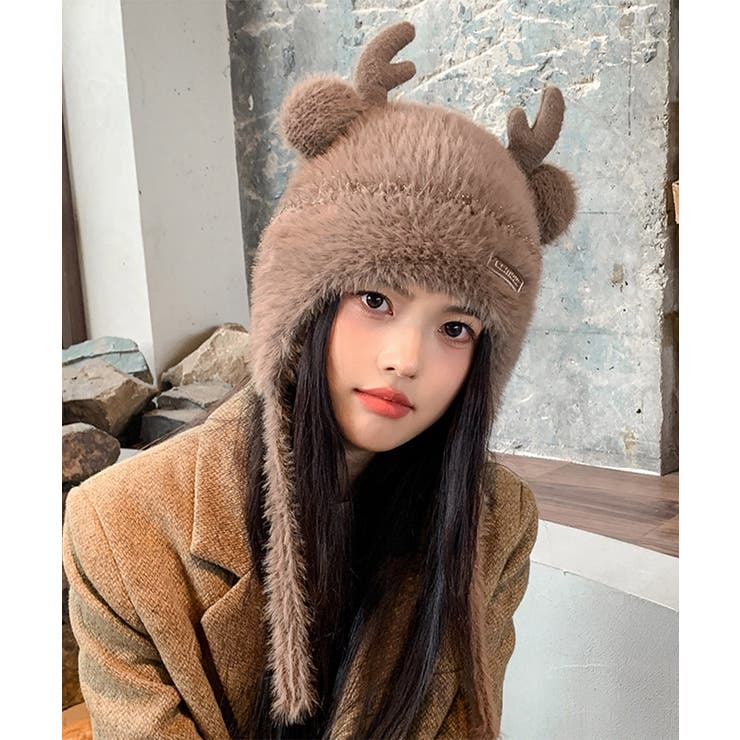 ニット帽 鹿角 くま耳 レディース 秋冬 | SUNSHINE CLOSET | 詳細画像5 