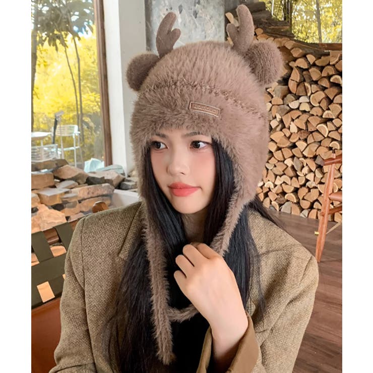 ニット帽 鹿角 くま耳 レディース 秋冬 | SUNSHINE CLOSET | 詳細画像6 