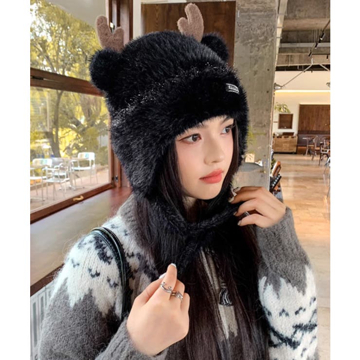 ニット帽 鹿角 くま耳 レディース 秋冬 | SUNSHINE CLOSET | 詳細画像8 