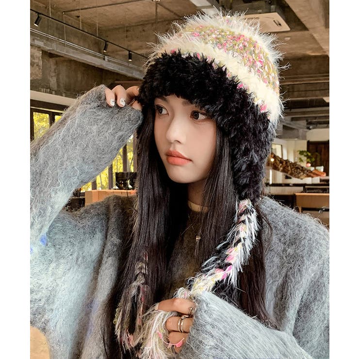 ニット帽子 紐付き 韓国風 毛糸帽子 | SUNSHINE CLOSET | 詳細画像11 