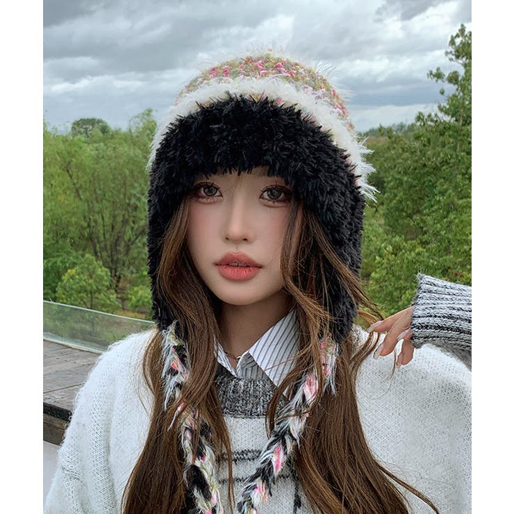 ニット帽子 紐付き 韓国風 毛糸帽子 | SUNSHINE CLOSET | 詳細画像13 