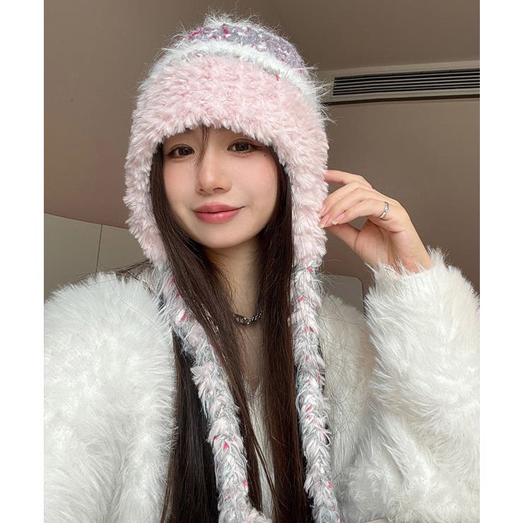 ニット帽子 紐付き 韓国風 毛糸帽子 | SUNSHINE CLOSET | 詳細画像8 